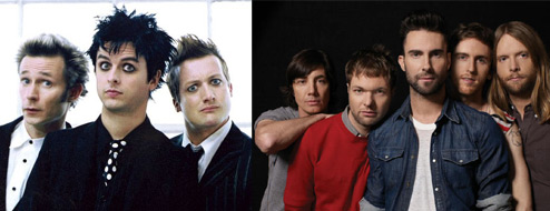 Green Day y Maroon 5 darían conciertos este año en nuestro país